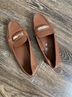 Marc New York Women's Cognac Leather Penny Loafers